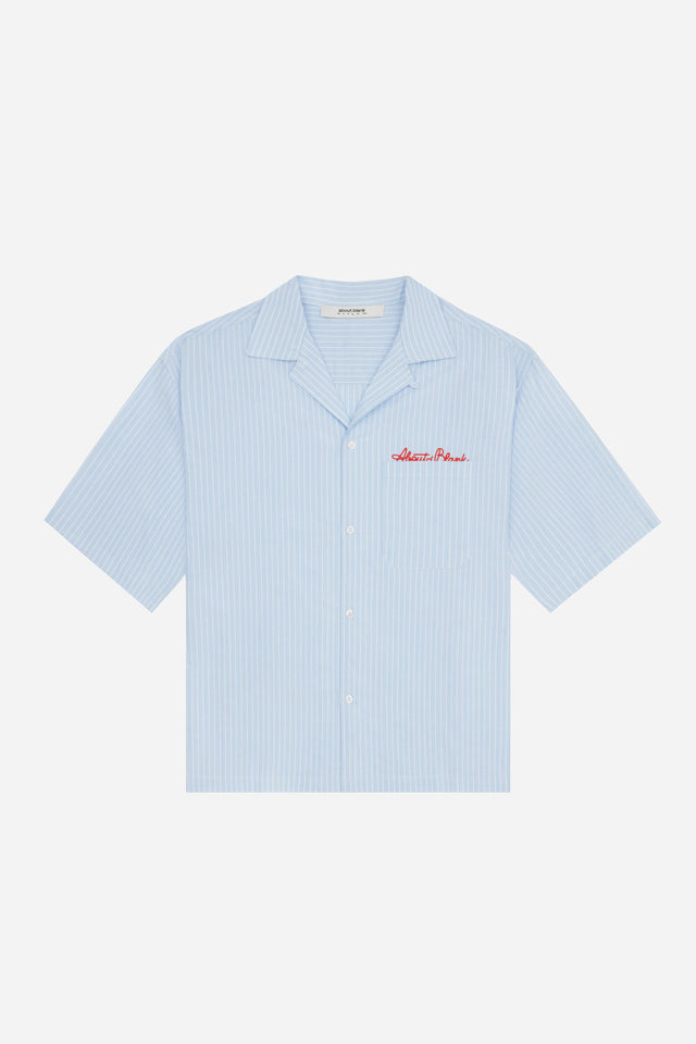 script short sleeve shirt blue/white