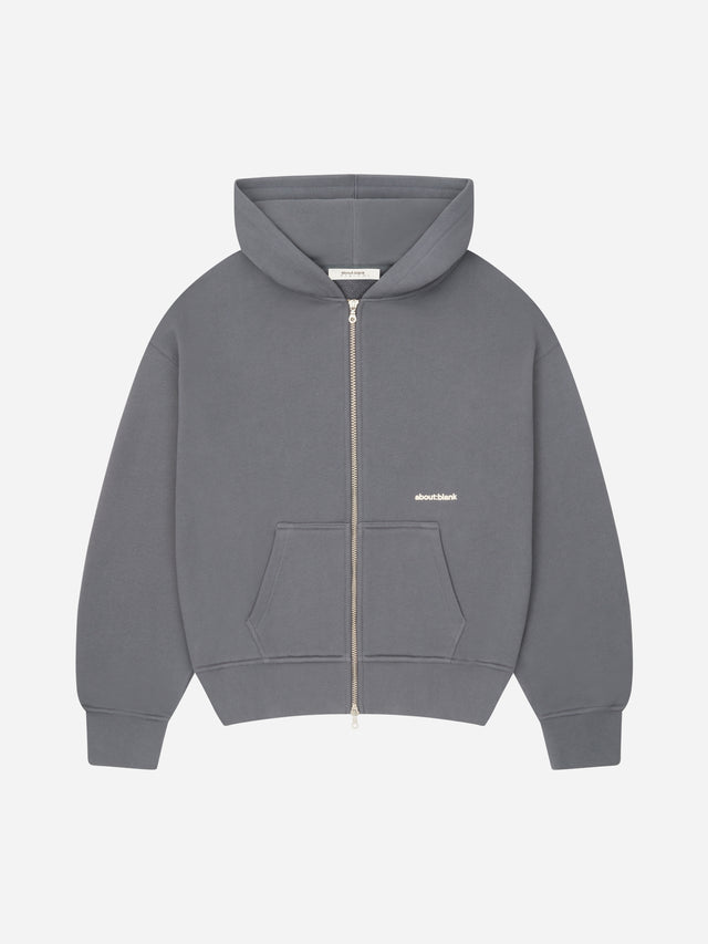 box zip hoodie turbulence/ecru