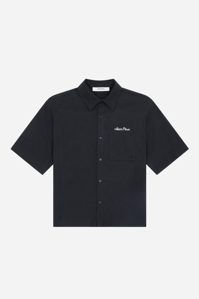 seersucker shirt black/black