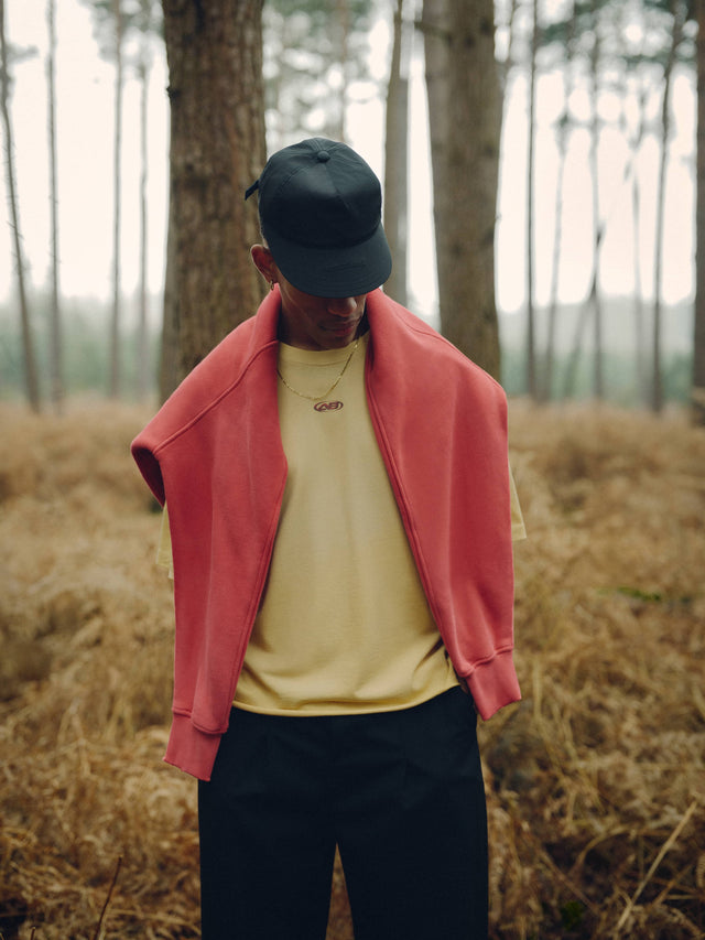 raw hem ellipse t-shirt yellow