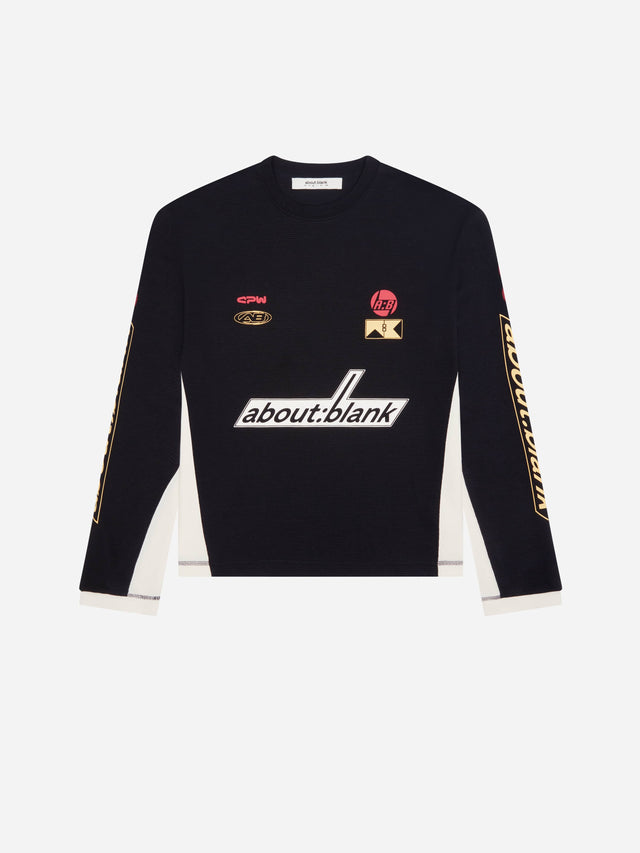 slalom graphic waffle t-shirt black