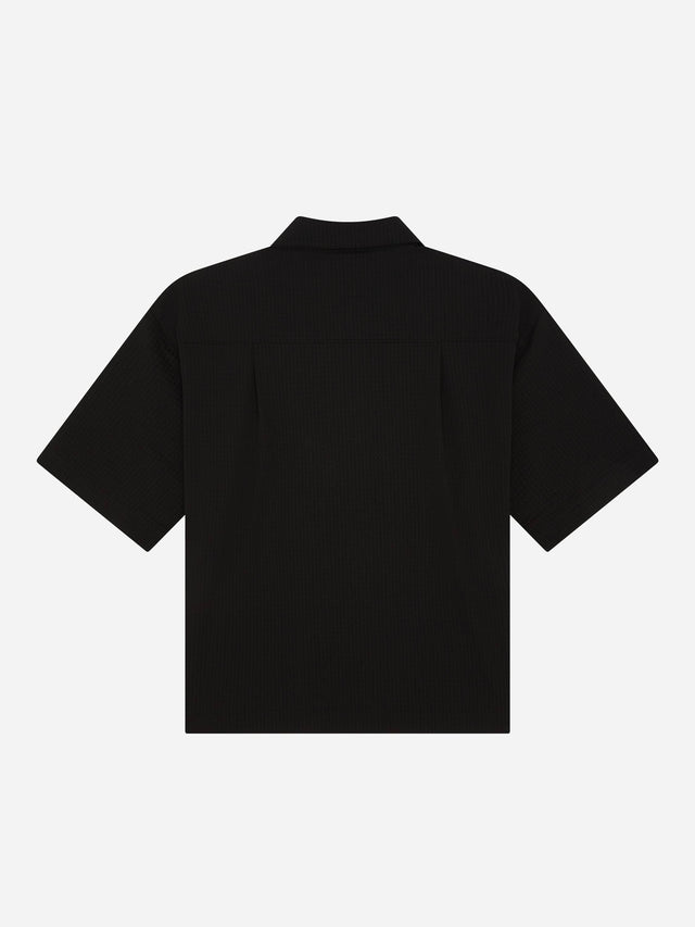 textured shirt black