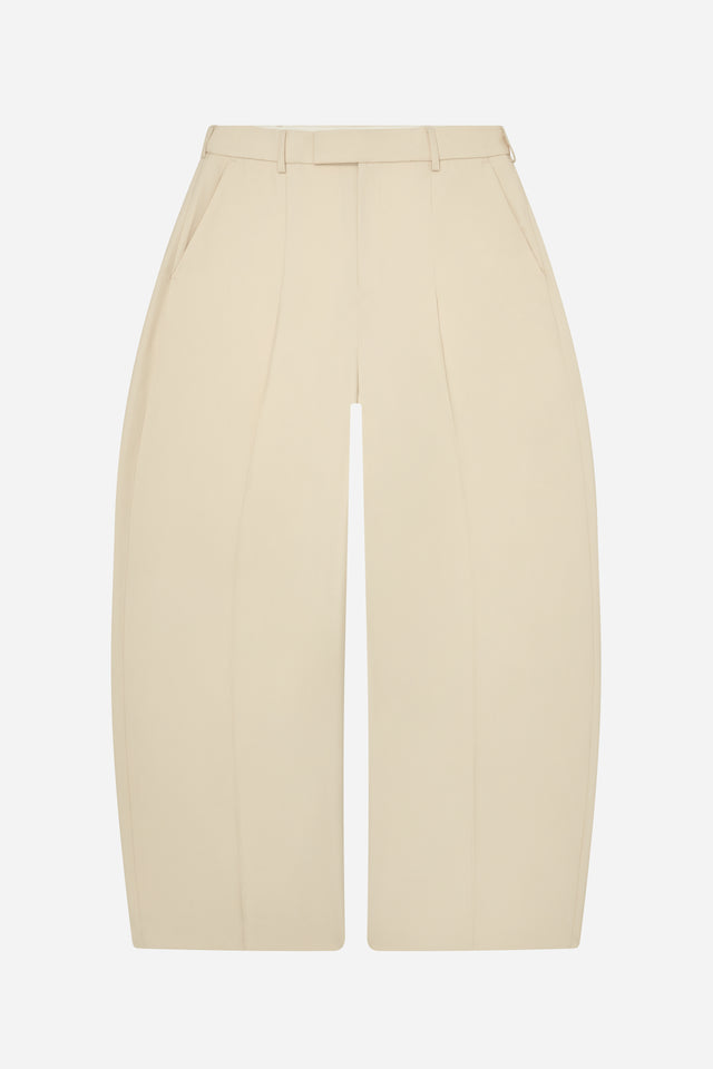 tailored wide leg trouser ecru