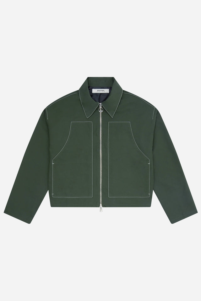 utility jacket green/ecru