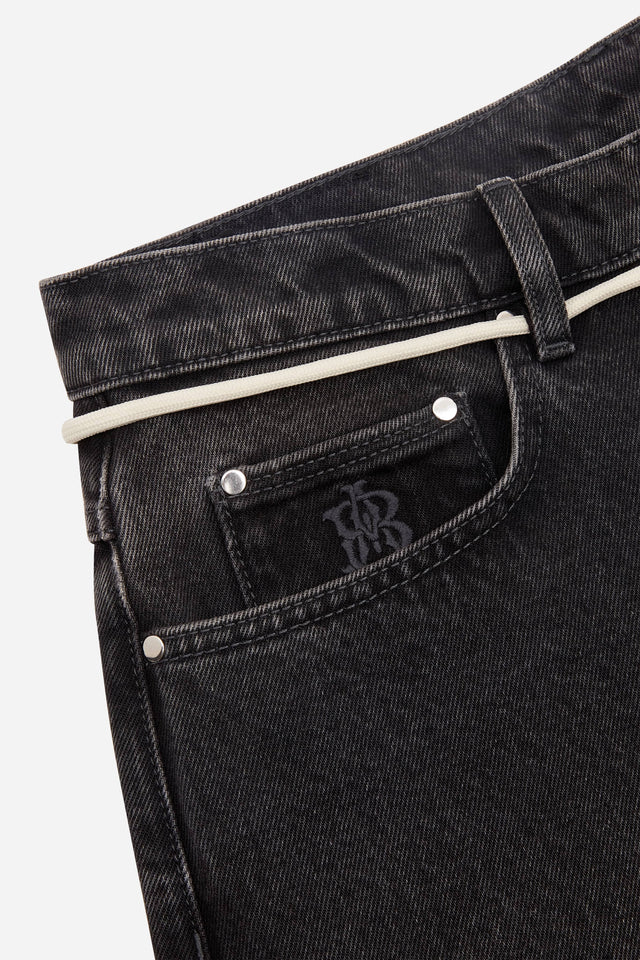 wide leg denim jean vintage black