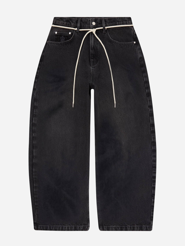 wide leg denim jean vintage black