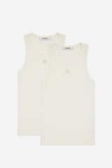 monogram 2 pack vests oat