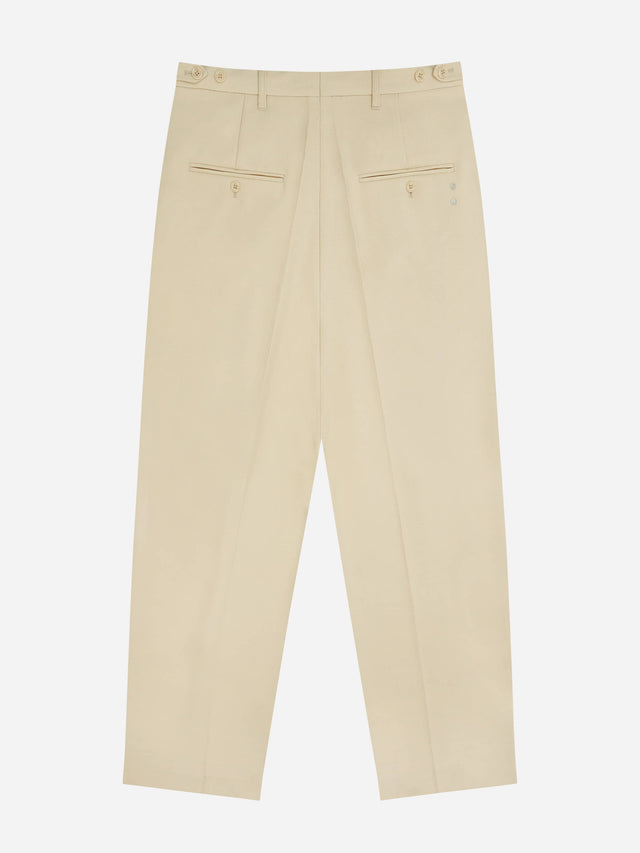 tailored wide leg trouser ecru