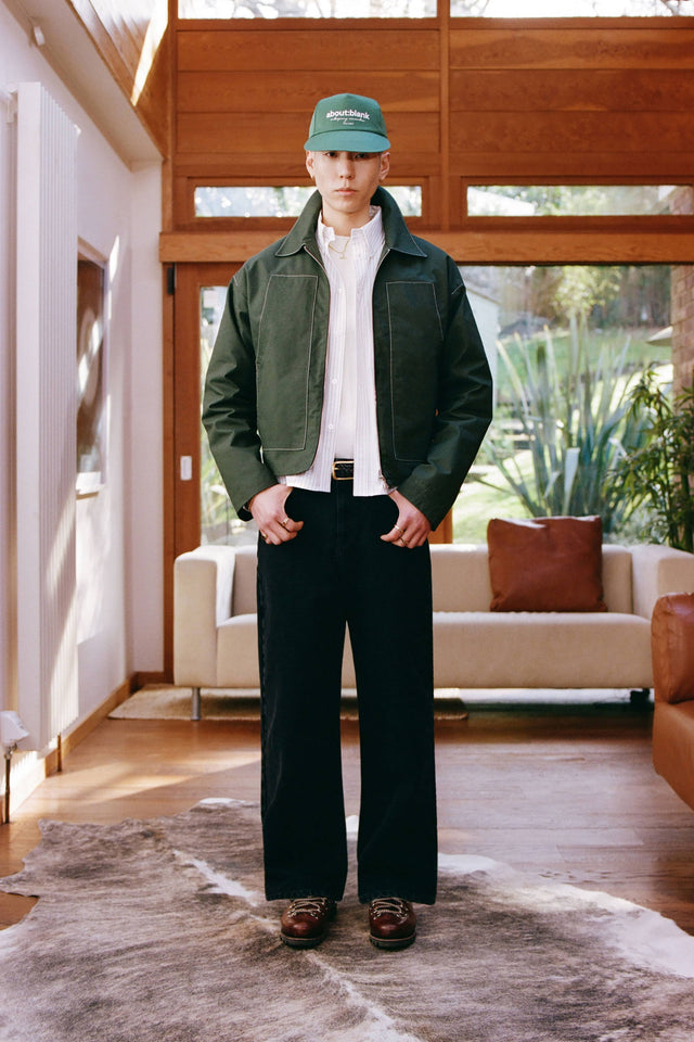 utility jacket green/ecru