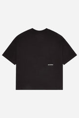 mock neck t-shirt black/ecru