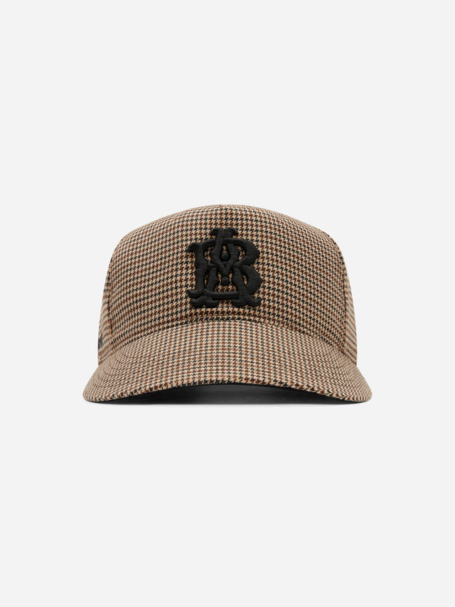 monogram wool cap puppytooth