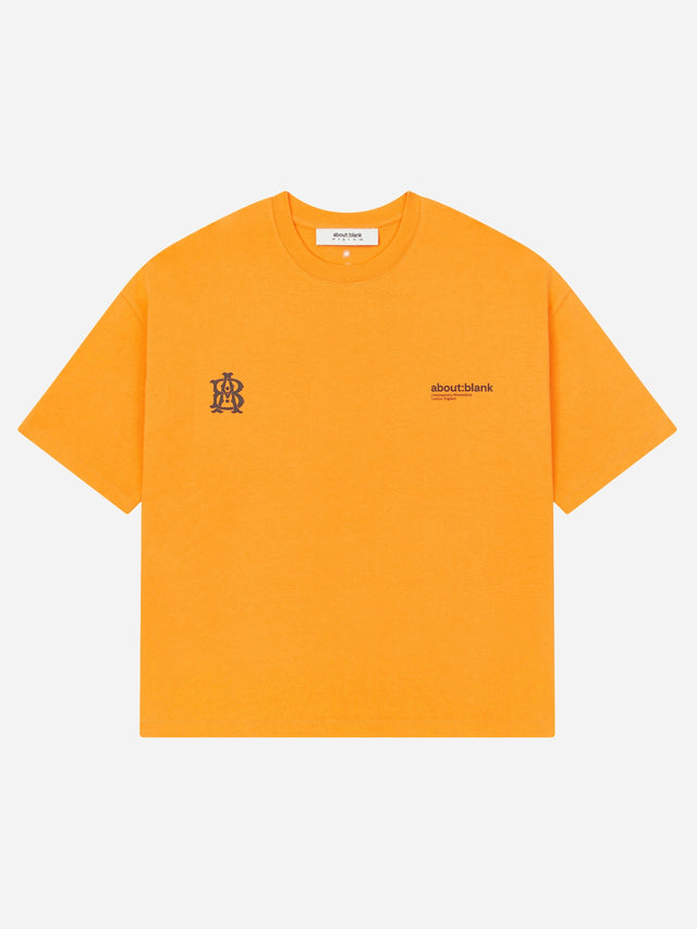 dual logo t-shirt orange/black