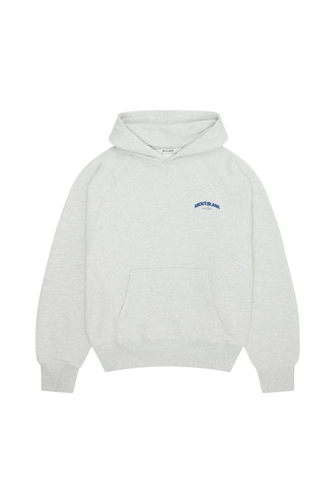 arched logo hoodie grey marl/estate blue