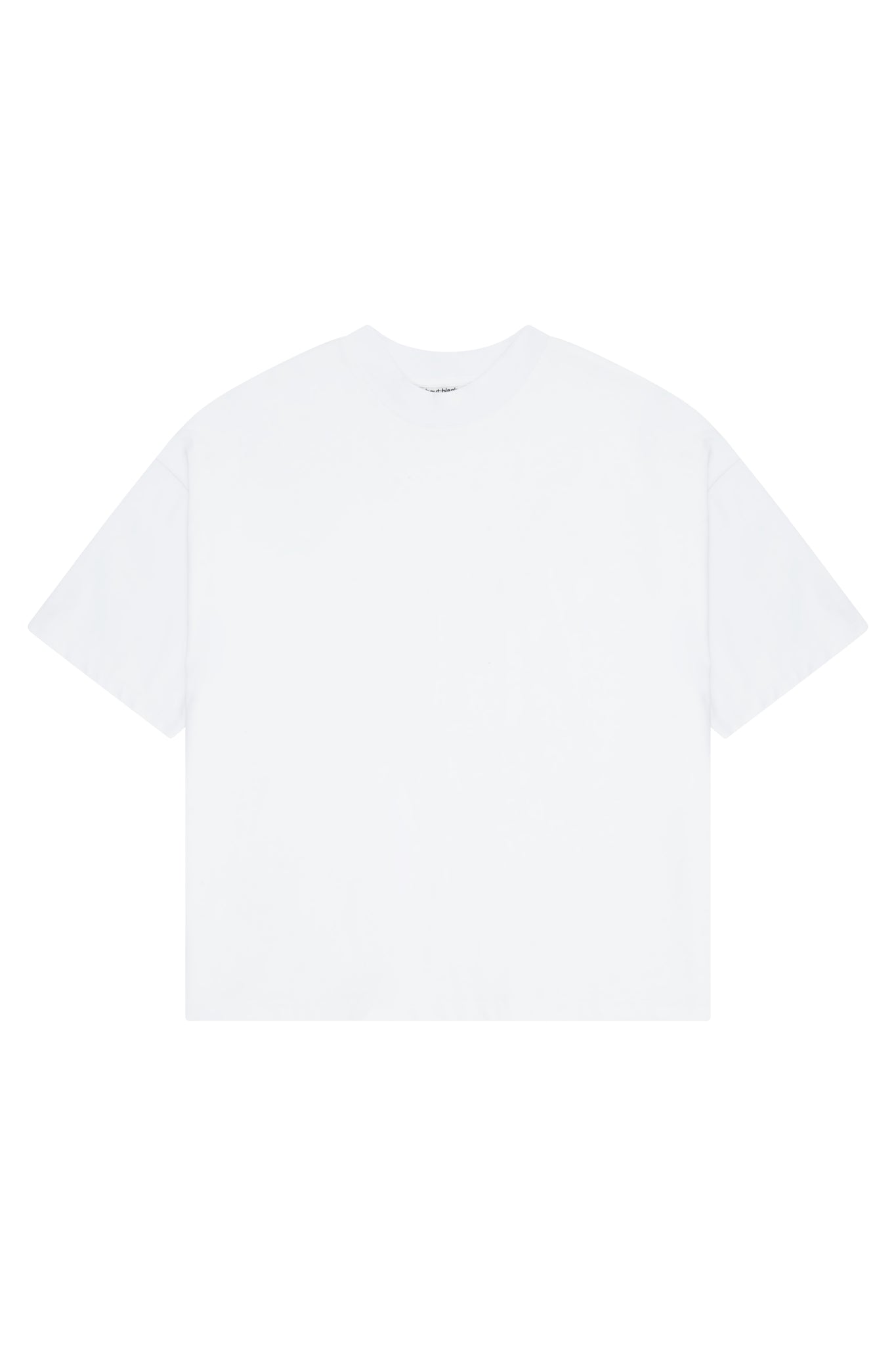 mock neck t-shirt white/black