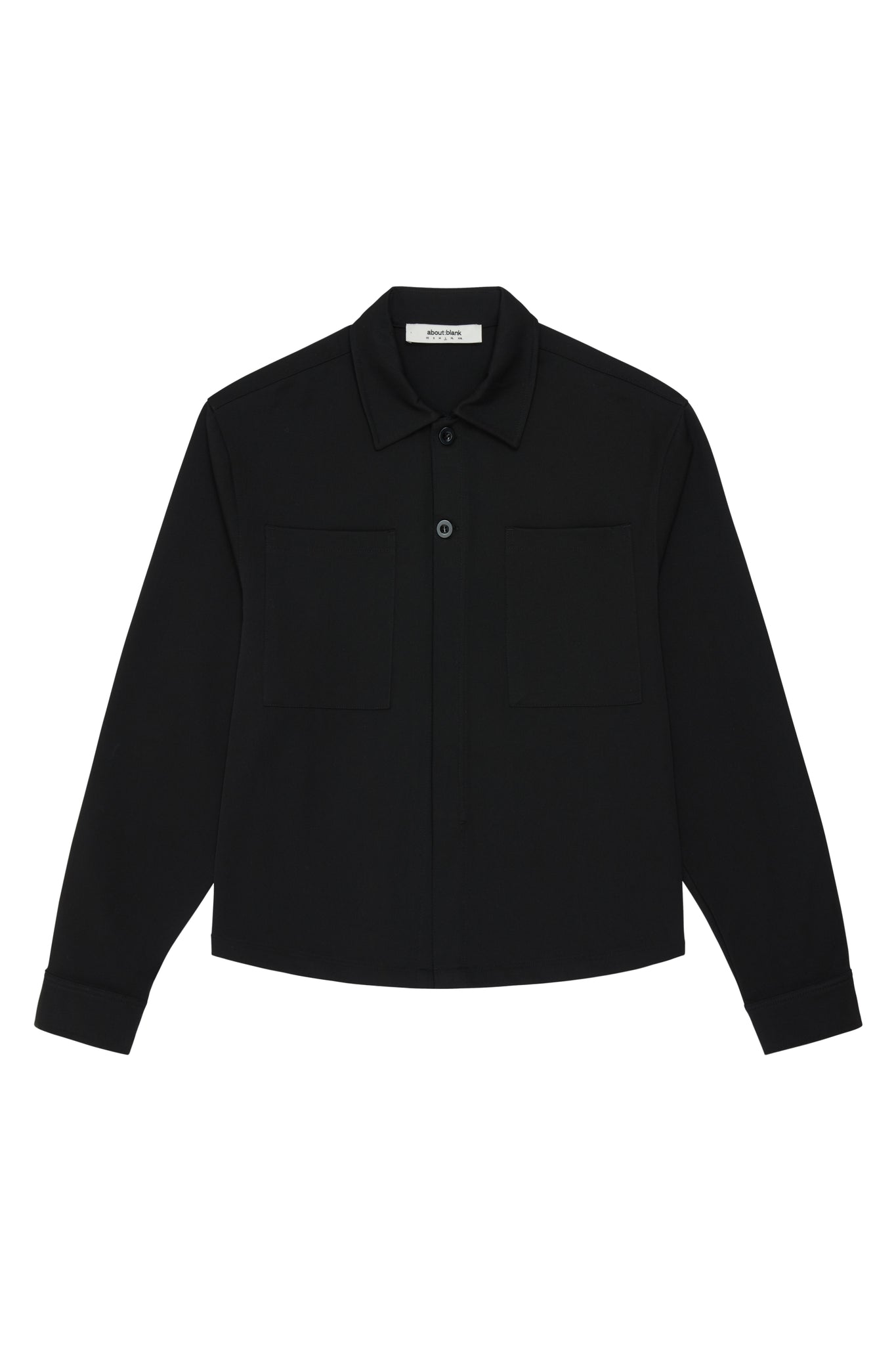 cropped utility overshirt black