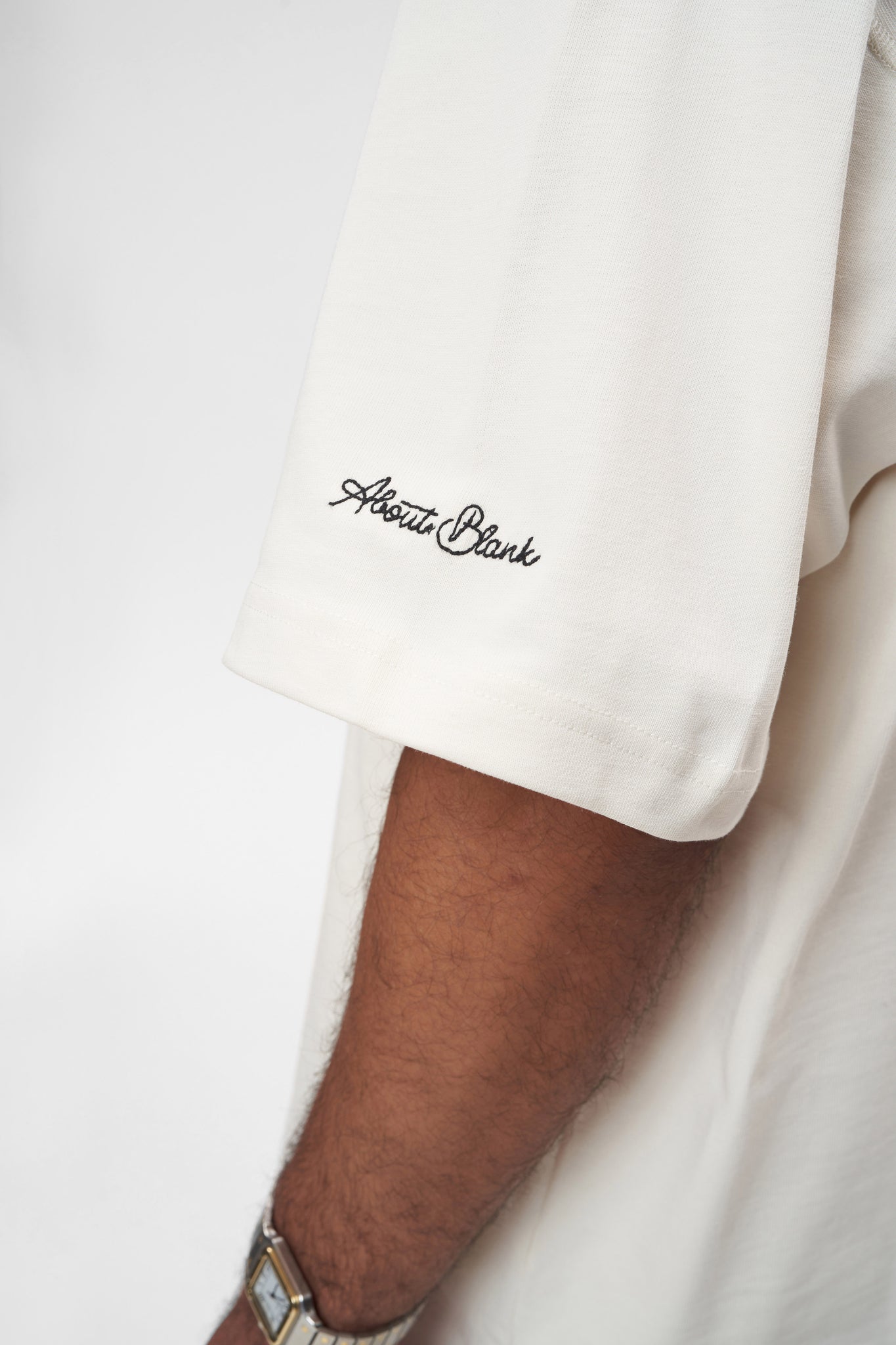 chainstitch t-shirt oat/black