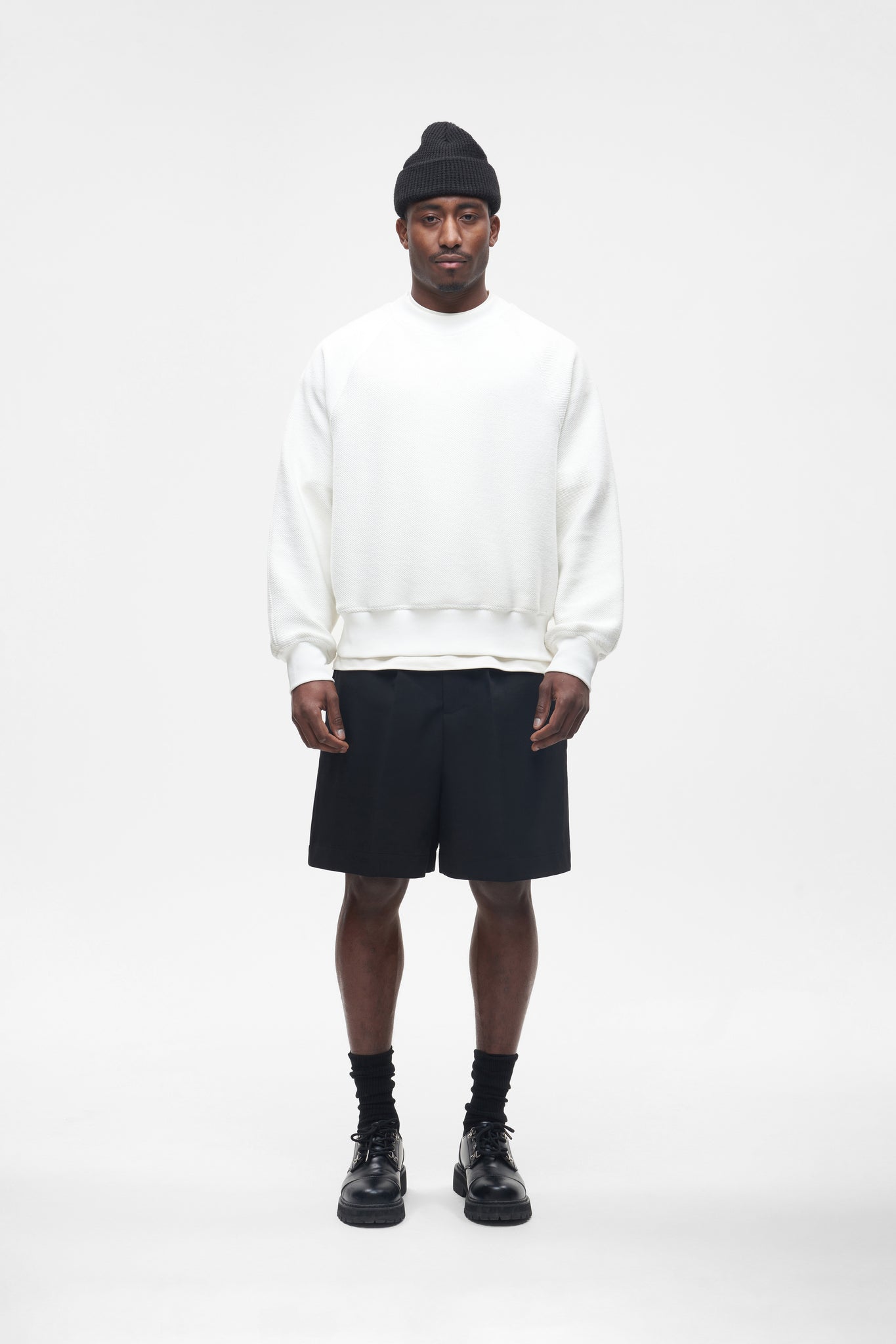 reverse raglan sweatshirt chalk