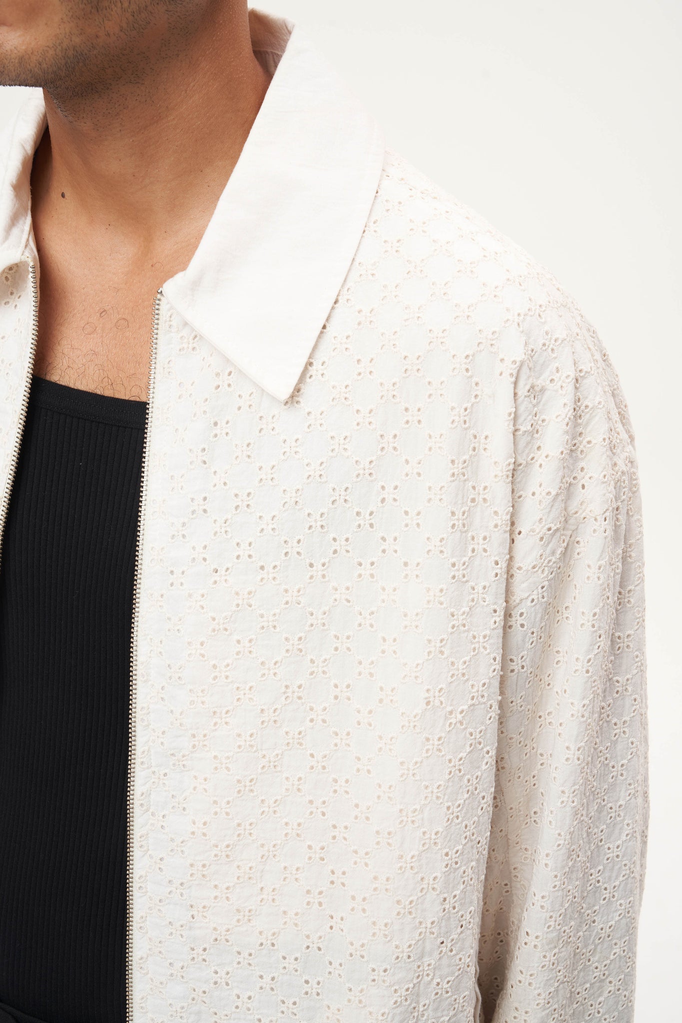 cropped anglais jacket ecru