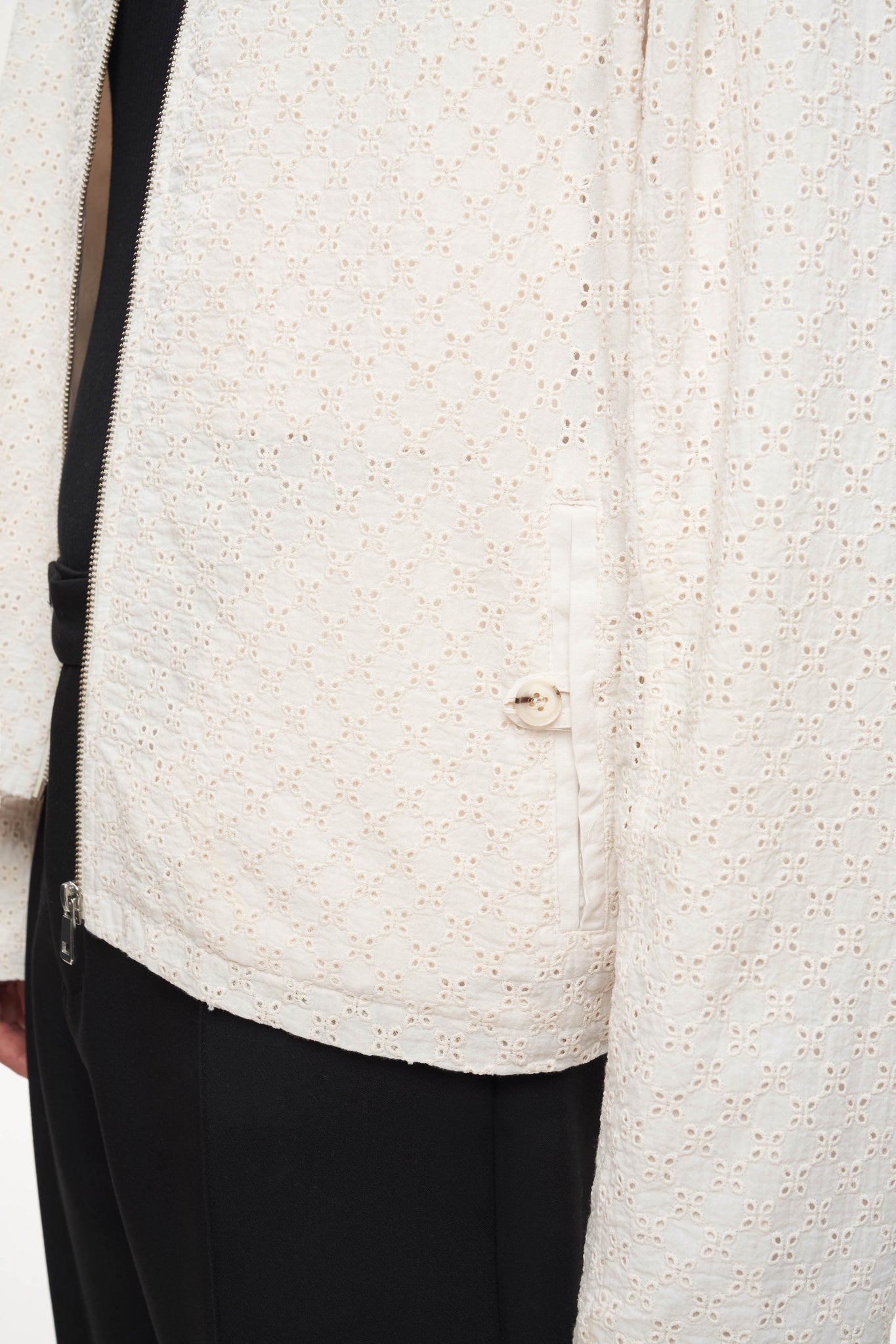 cropped anglais jacket ecru