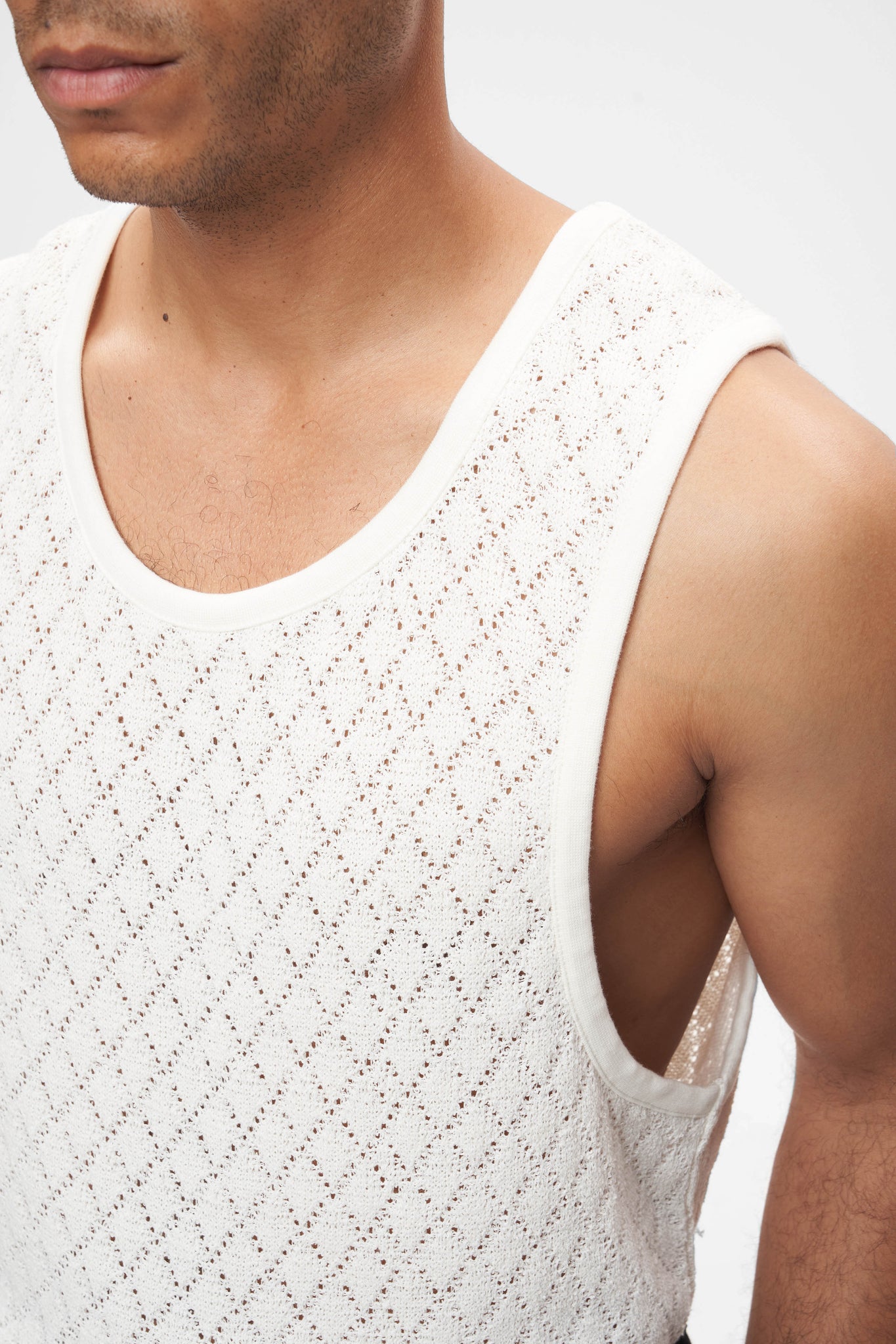 knitted tank top oat