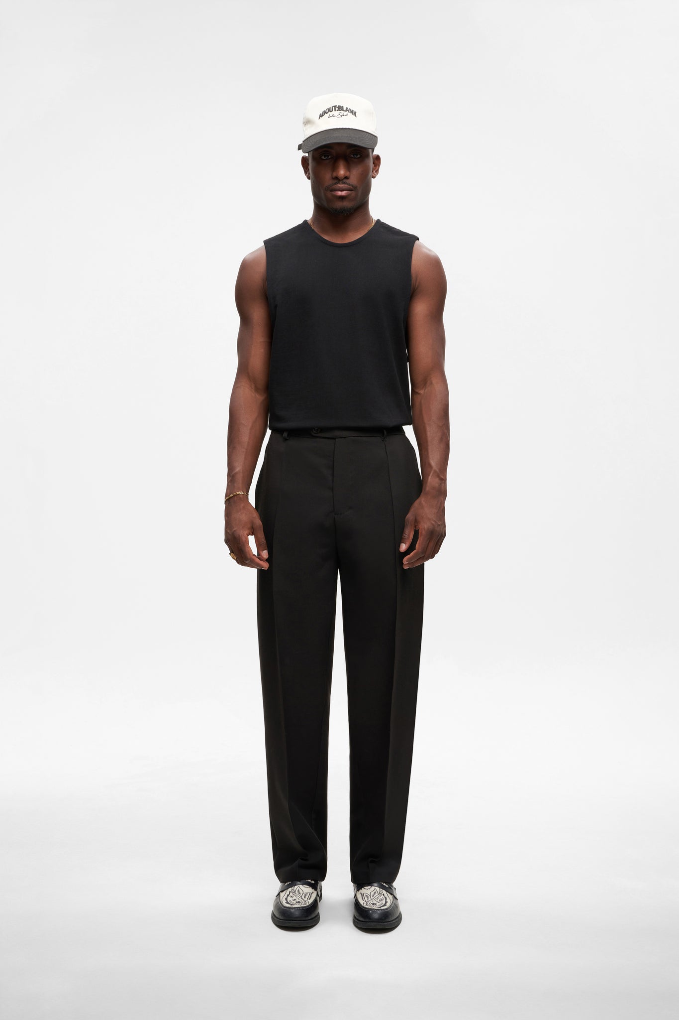 box t-vest black/ecru