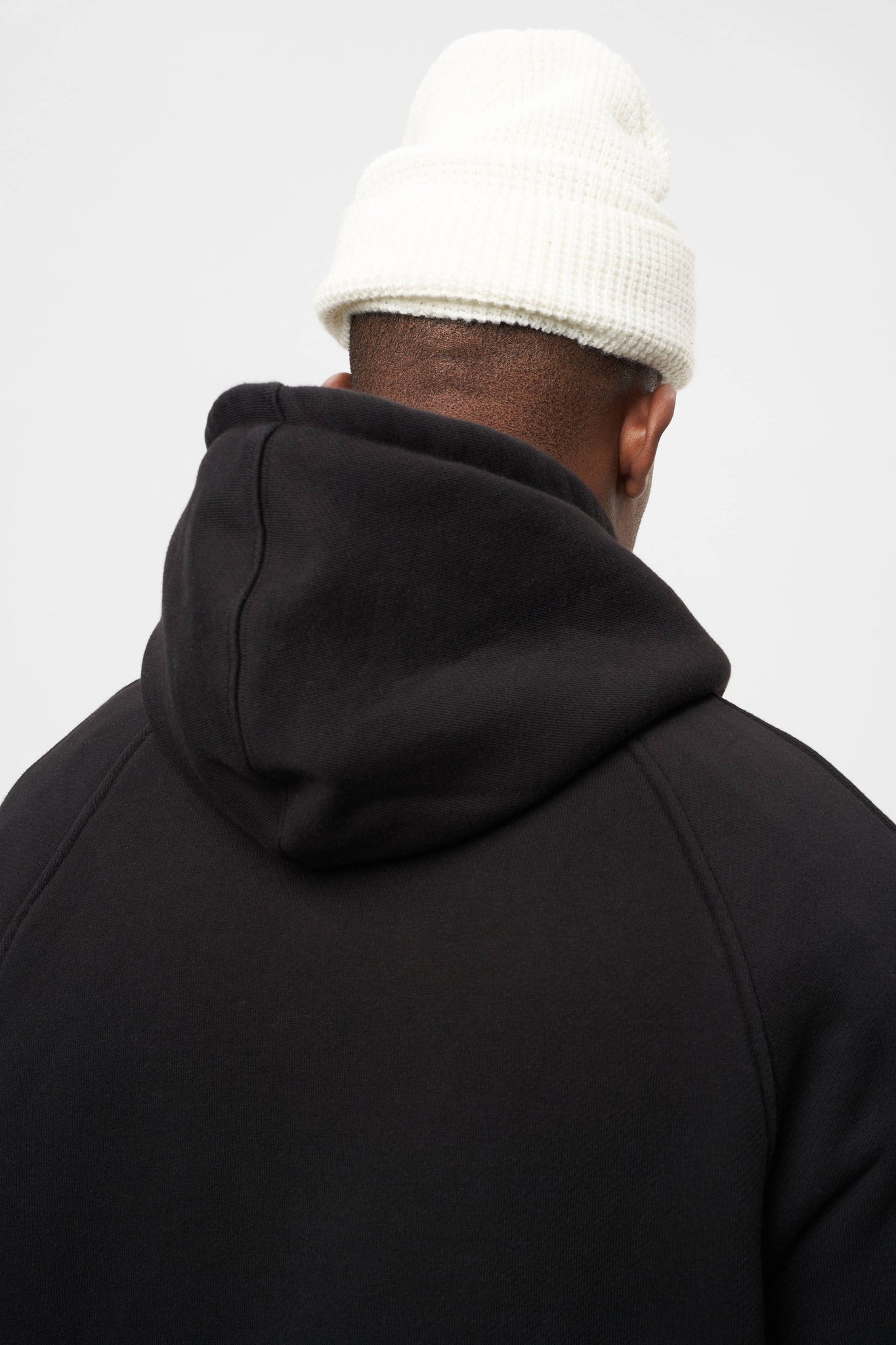 block raglan hoodie black/ecru