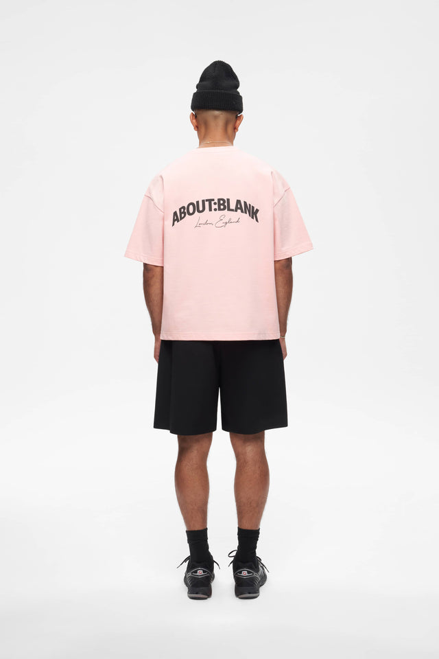 arched logo t-shirt pink/black