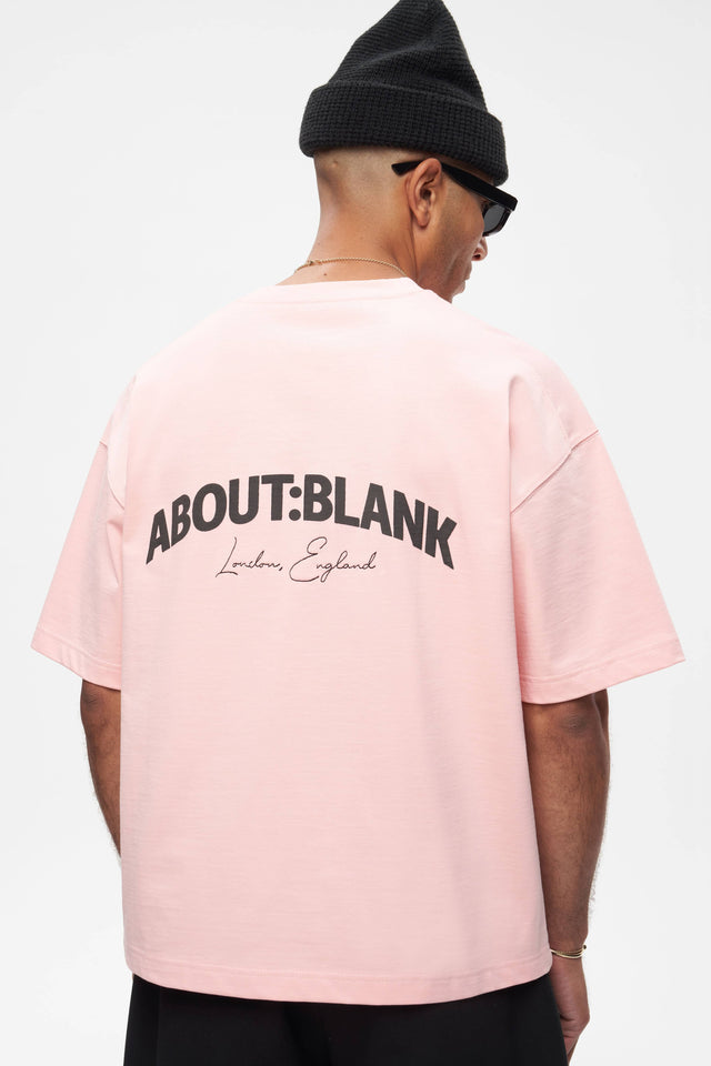 arched logo t-shirt pink/black