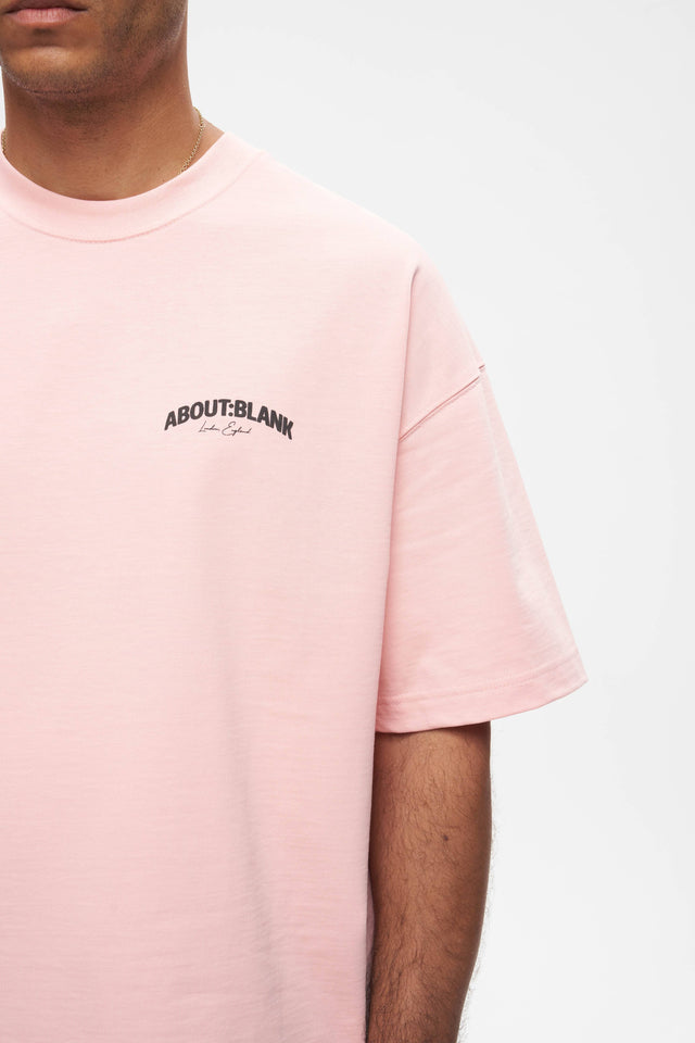 arched logo t-shirt pink/black
