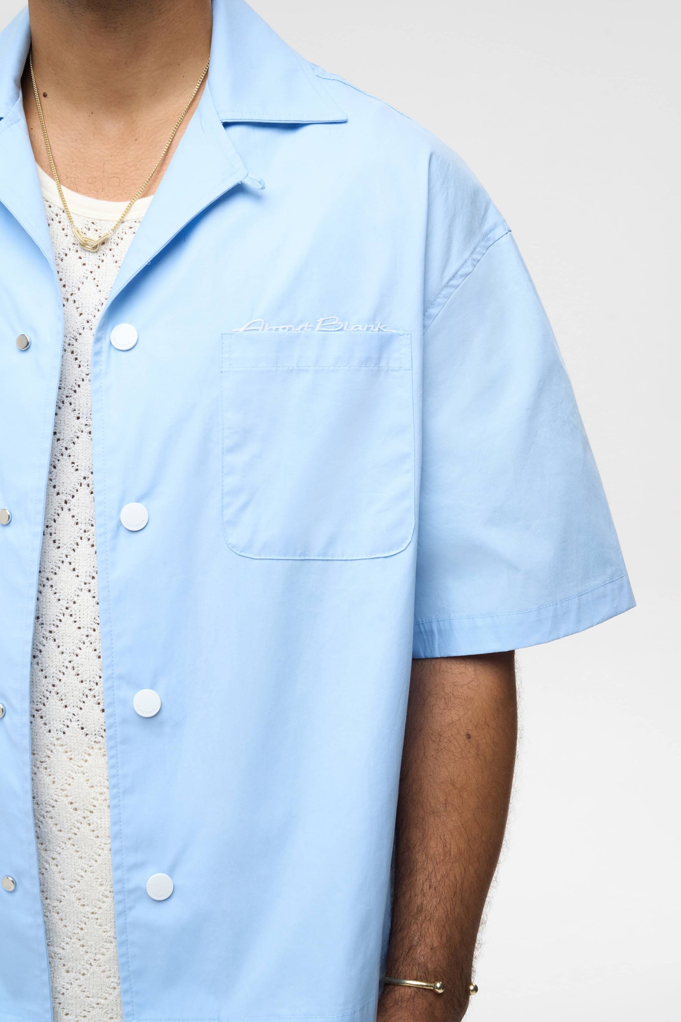 lago resort shirt sky blue