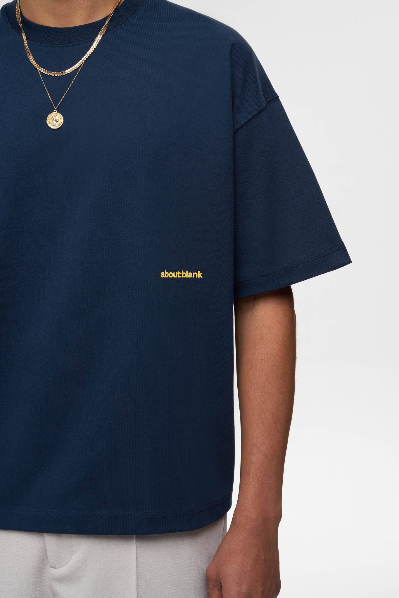 box t-shirt navy/yellow