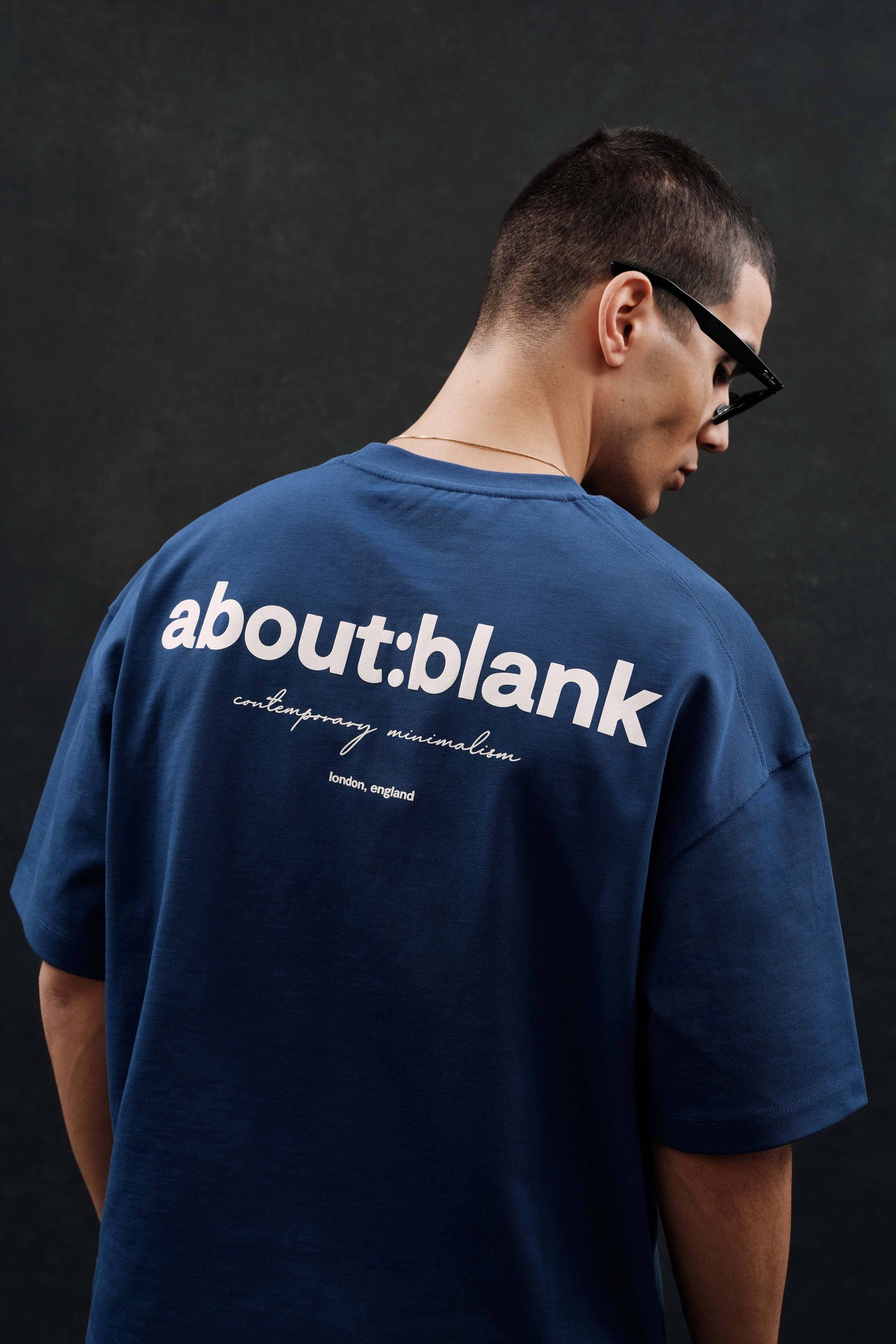 box t-shirt estate blue/white