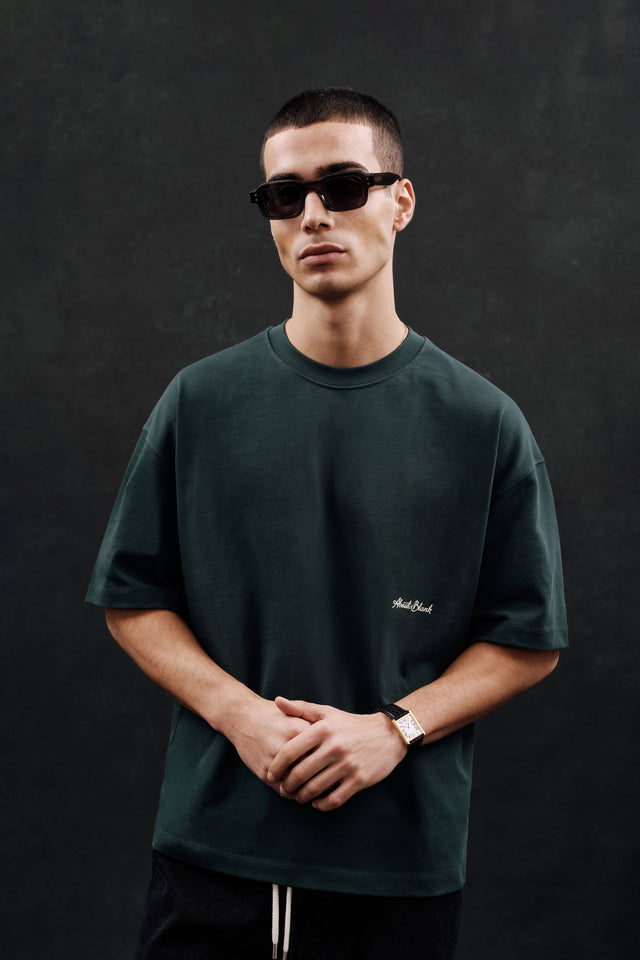 banner t-shirt epsom green/ecru