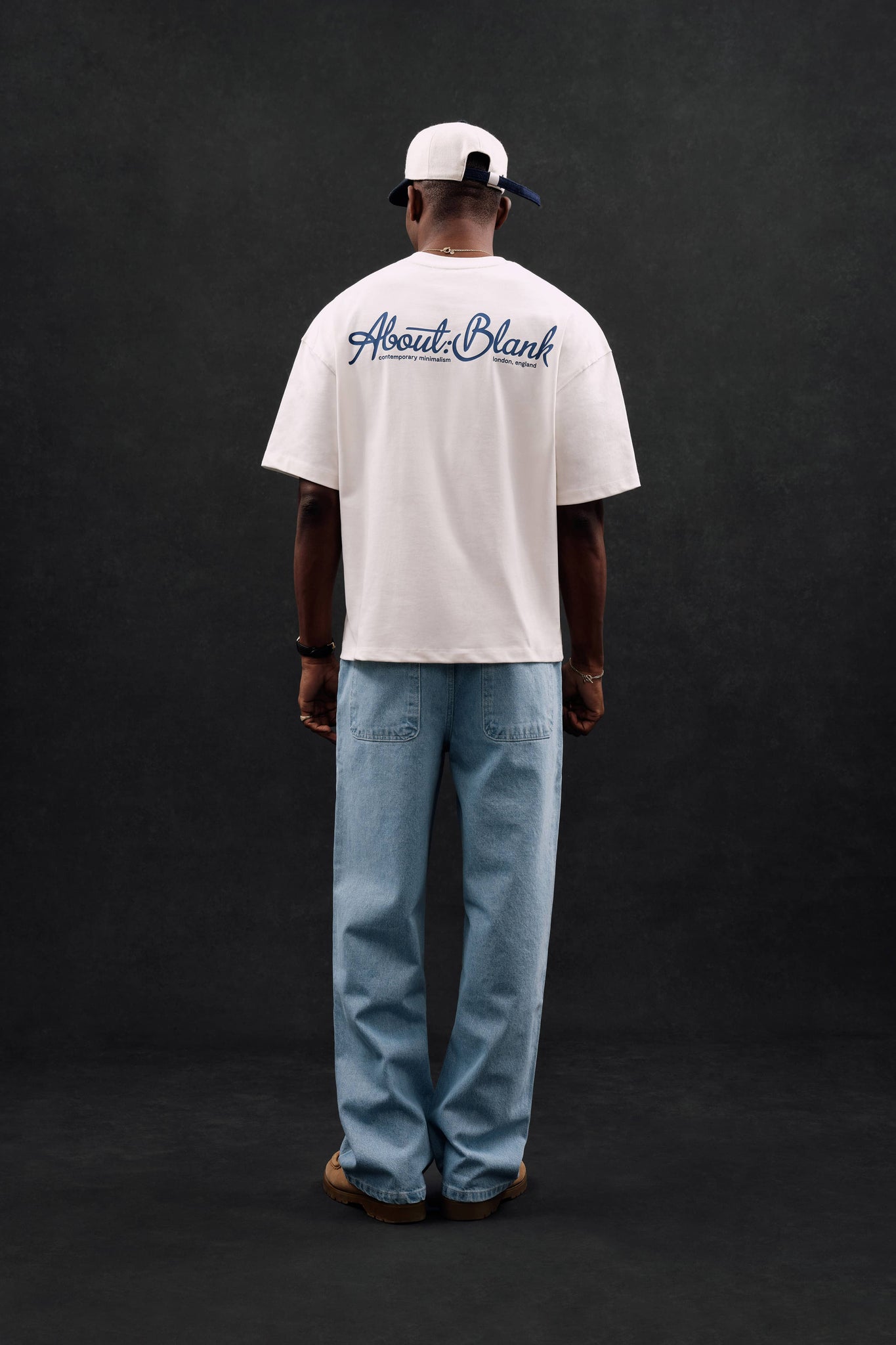 banner t-shirt oat/estate blue