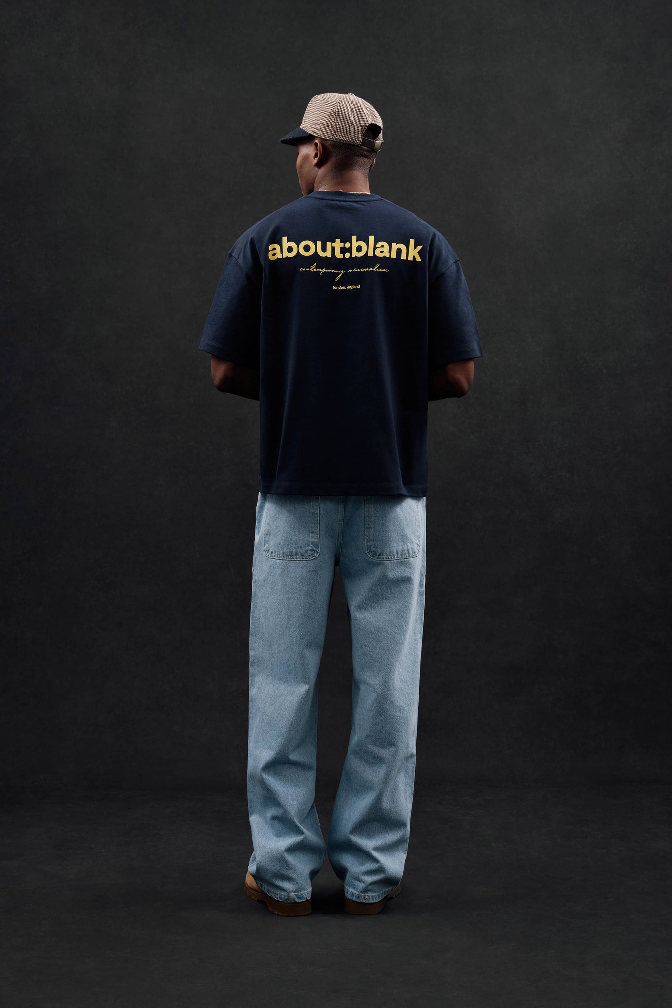 box t-shirt navy/yellow