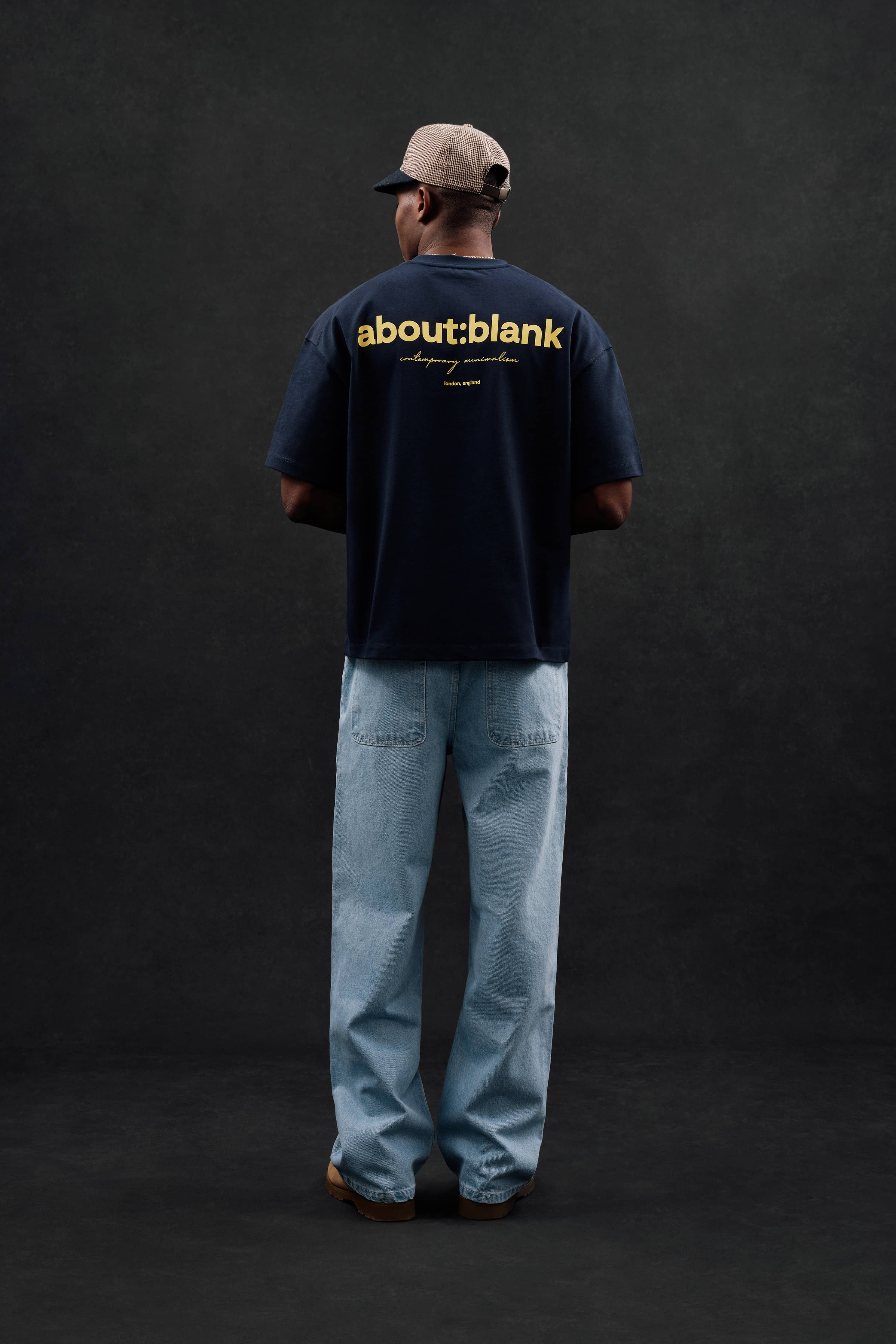 box t-shirt navy/yellow