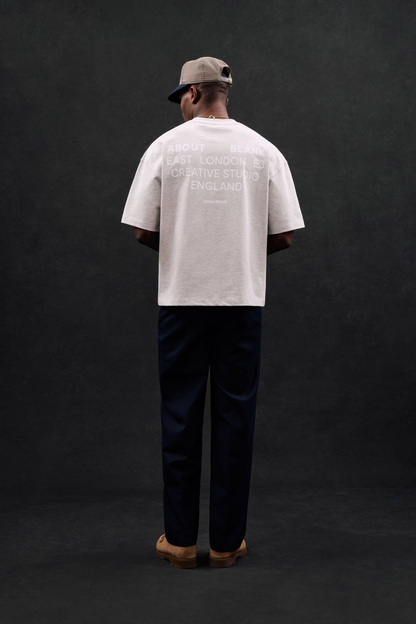 creative studio t-shirt grey marl/white