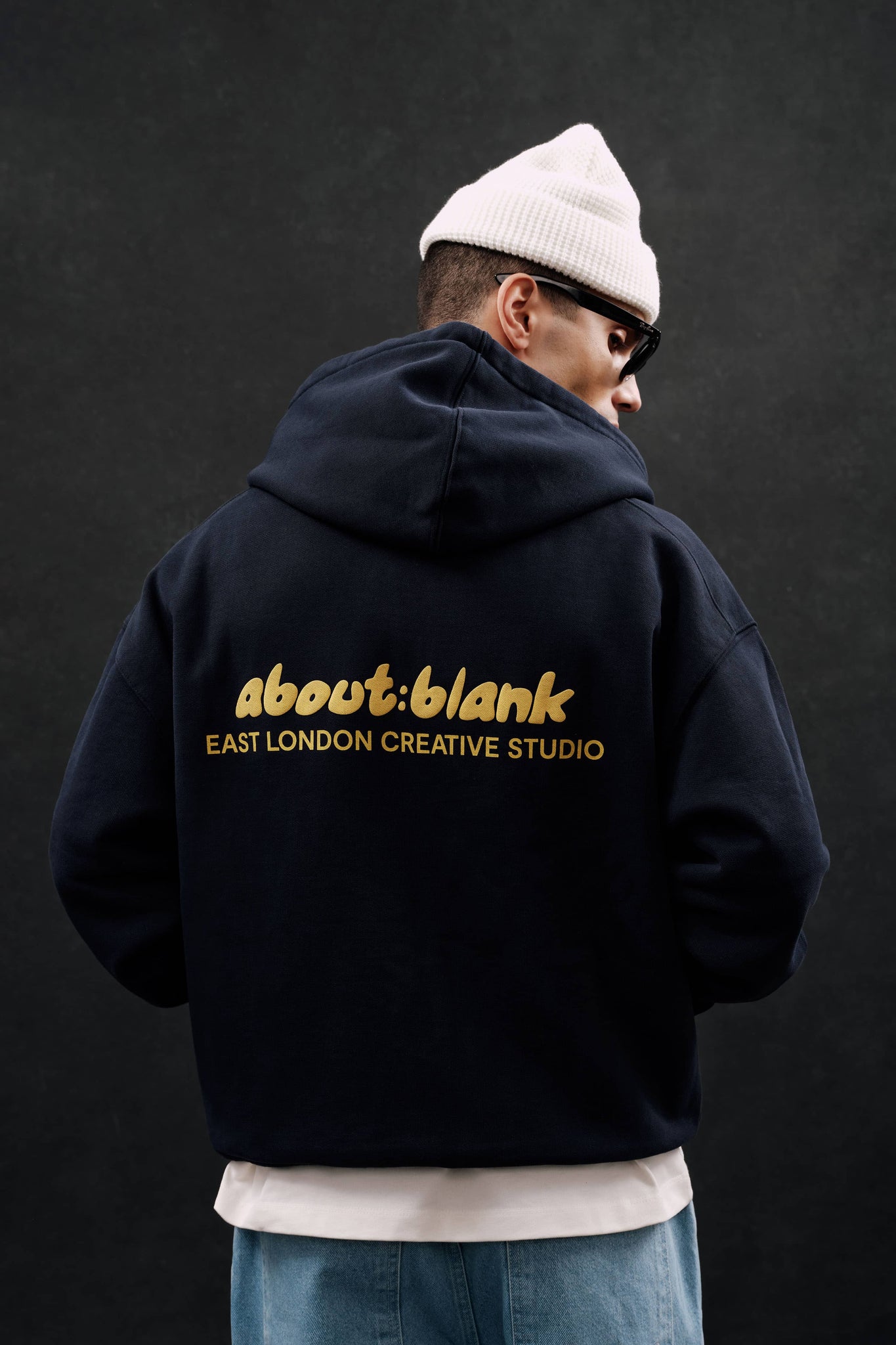 zev zip hoodie navy/yellow