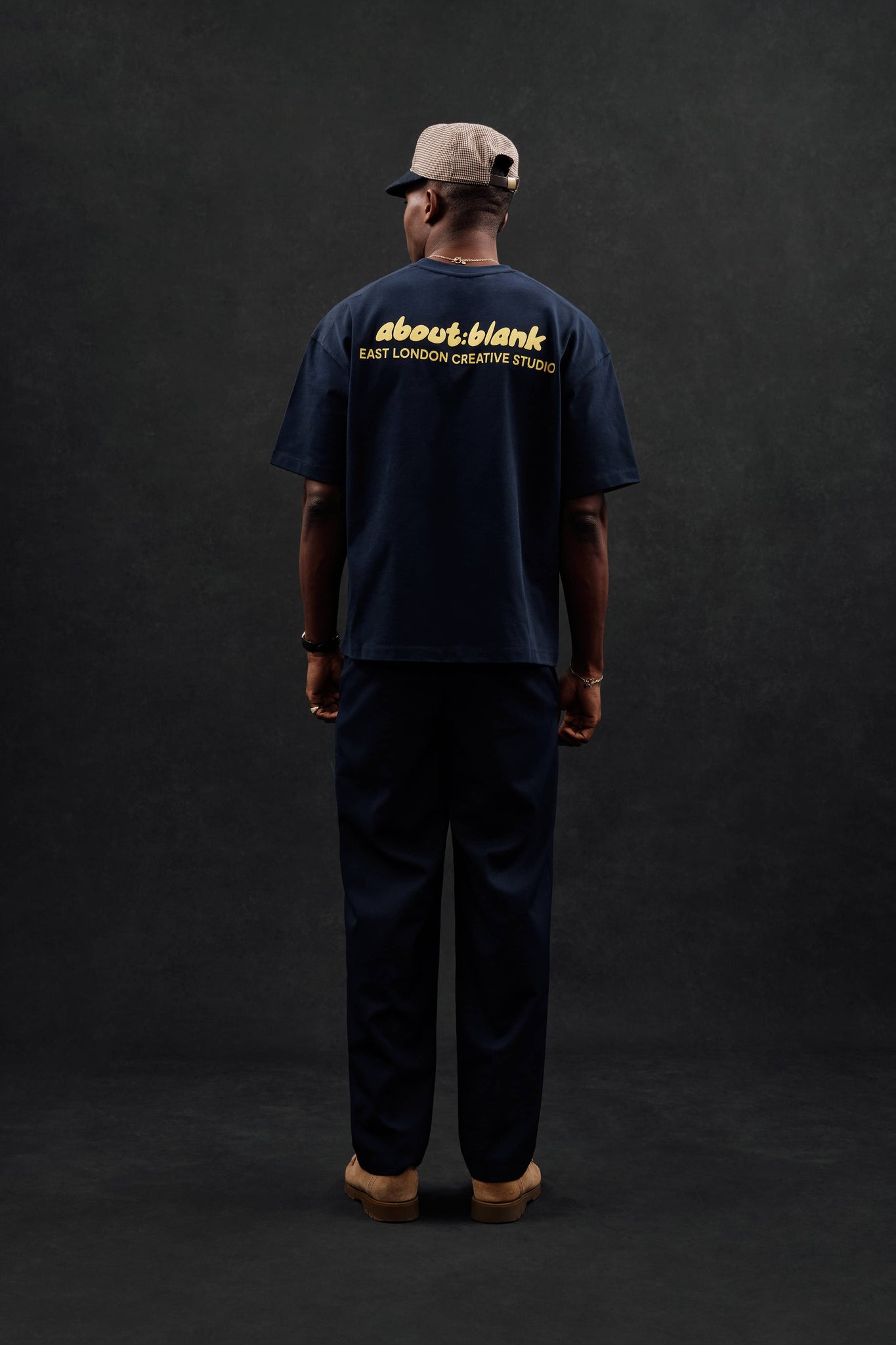 zev t-shirt navy/yellow