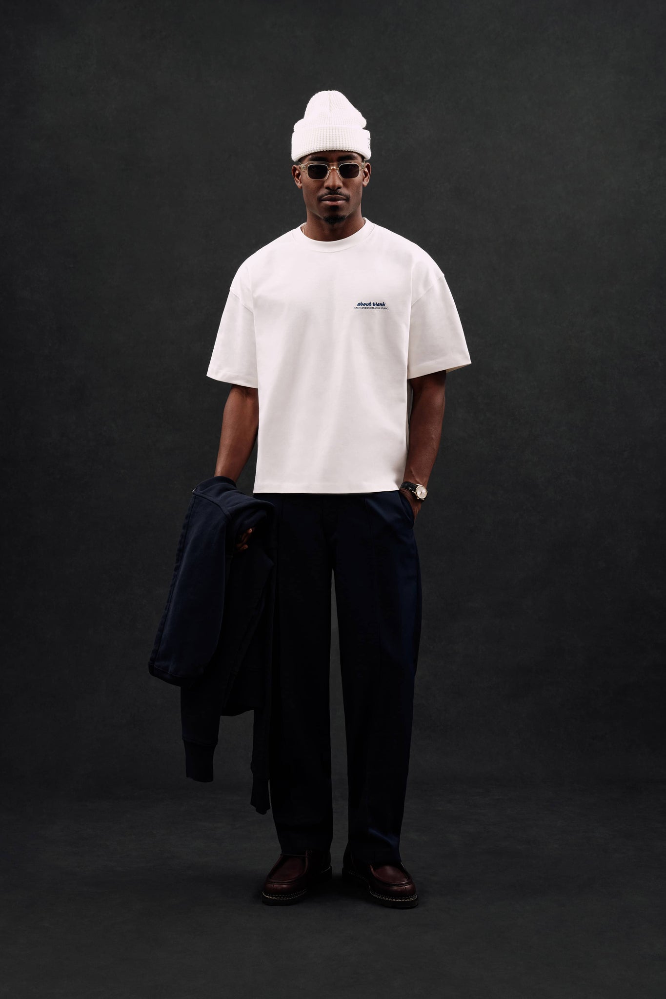 zev t-shirt oat/estate blue