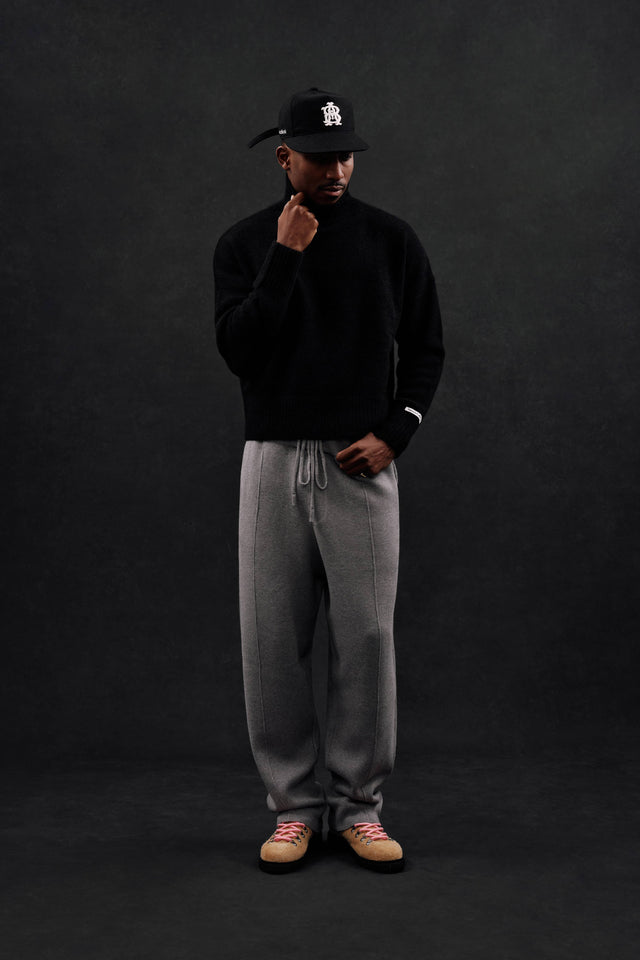 heavyweight knitted sweatpant grey