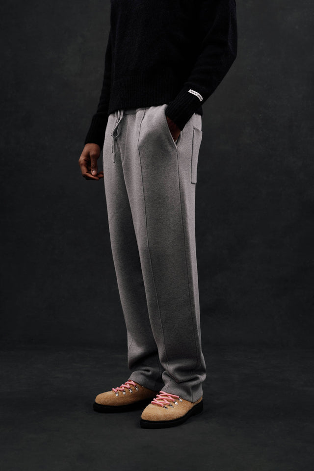 heavyweight knitted sweatpant grey