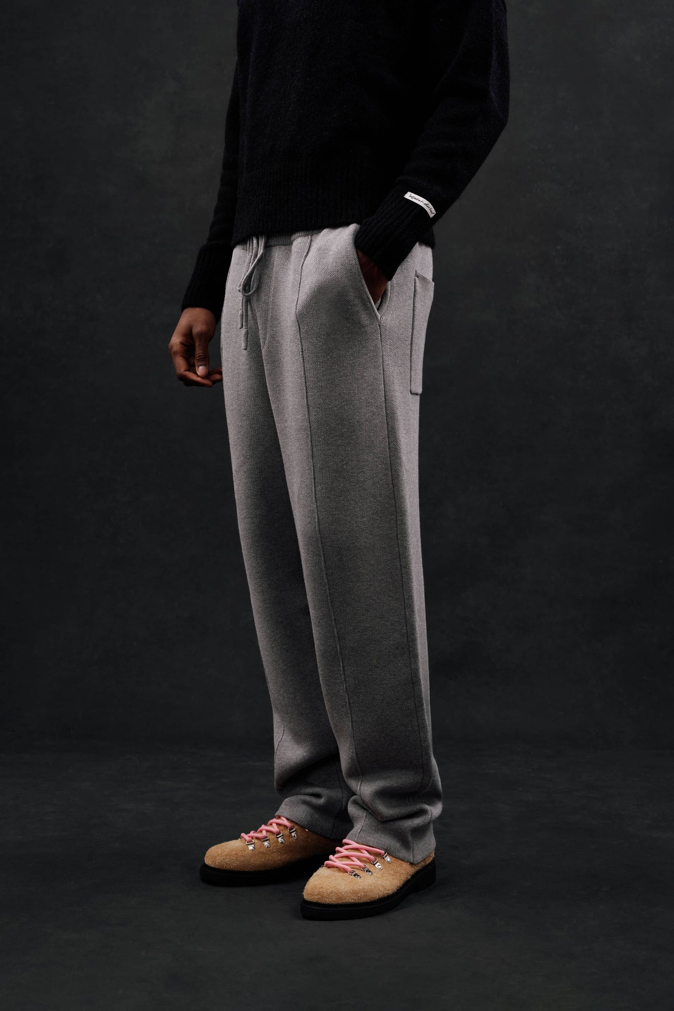 heavyweight knitted sweatpant grey