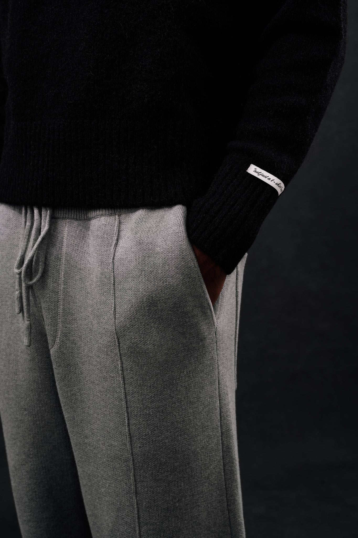 heavyweight knitted sweatpant grey