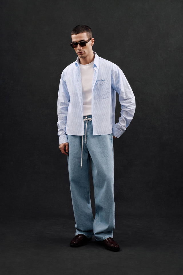 striped oxford shirt white/blue