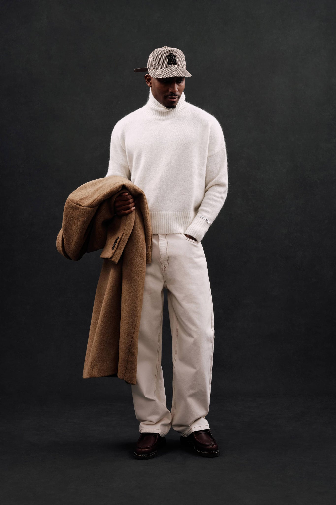 mohair roll neck ecru