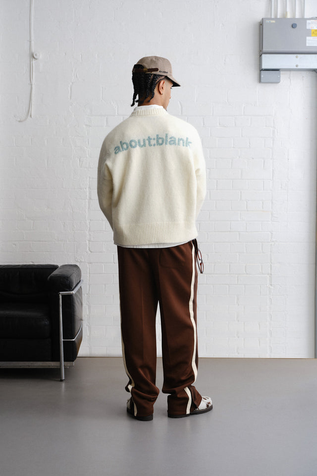 mohair knitted crewneck ecru/mint