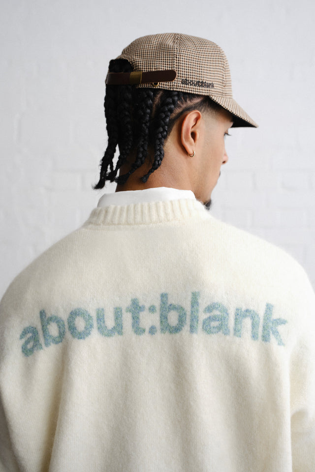 mohair knitted crewneck ecru/mint