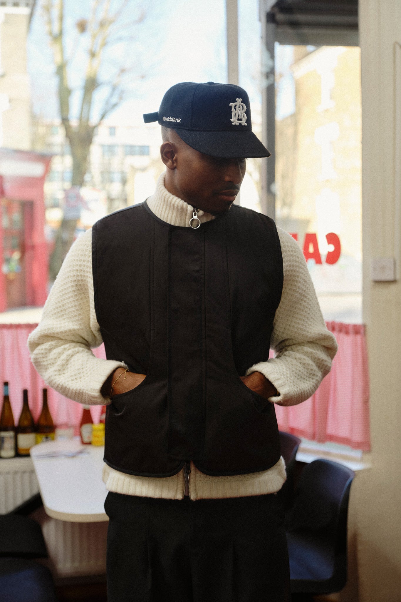reversible gilet black