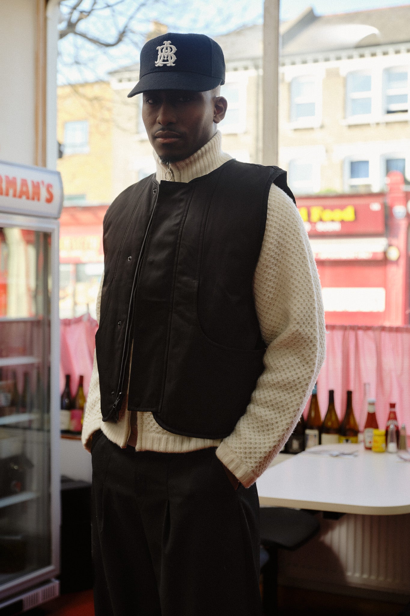 reversible gilet black